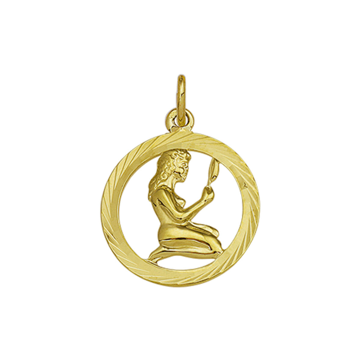 14krt gouden hanger met sterrenbeeld maagd.