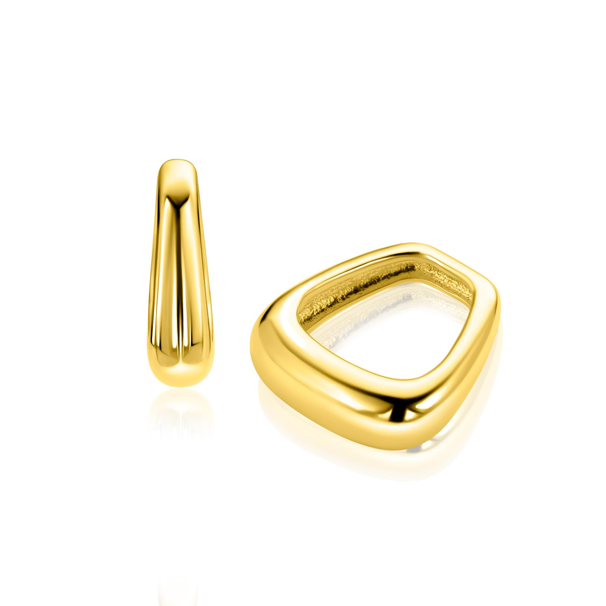 Zinzi zilver vergulde oorring bedels