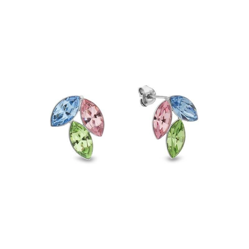 Spark K42283AQPE Trileaf Aquamarine, Peridot en Light Rose