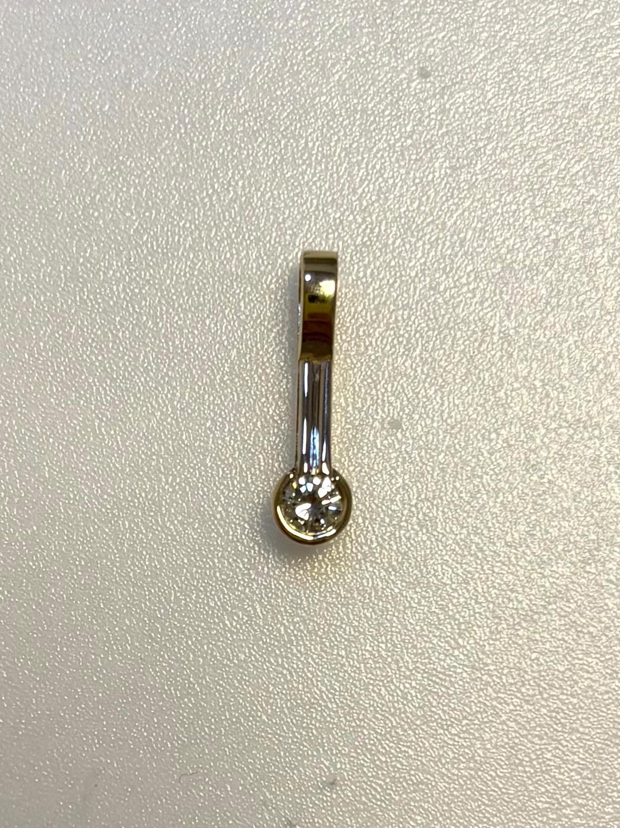 Gouden hanger tw/vvs 0.17ct