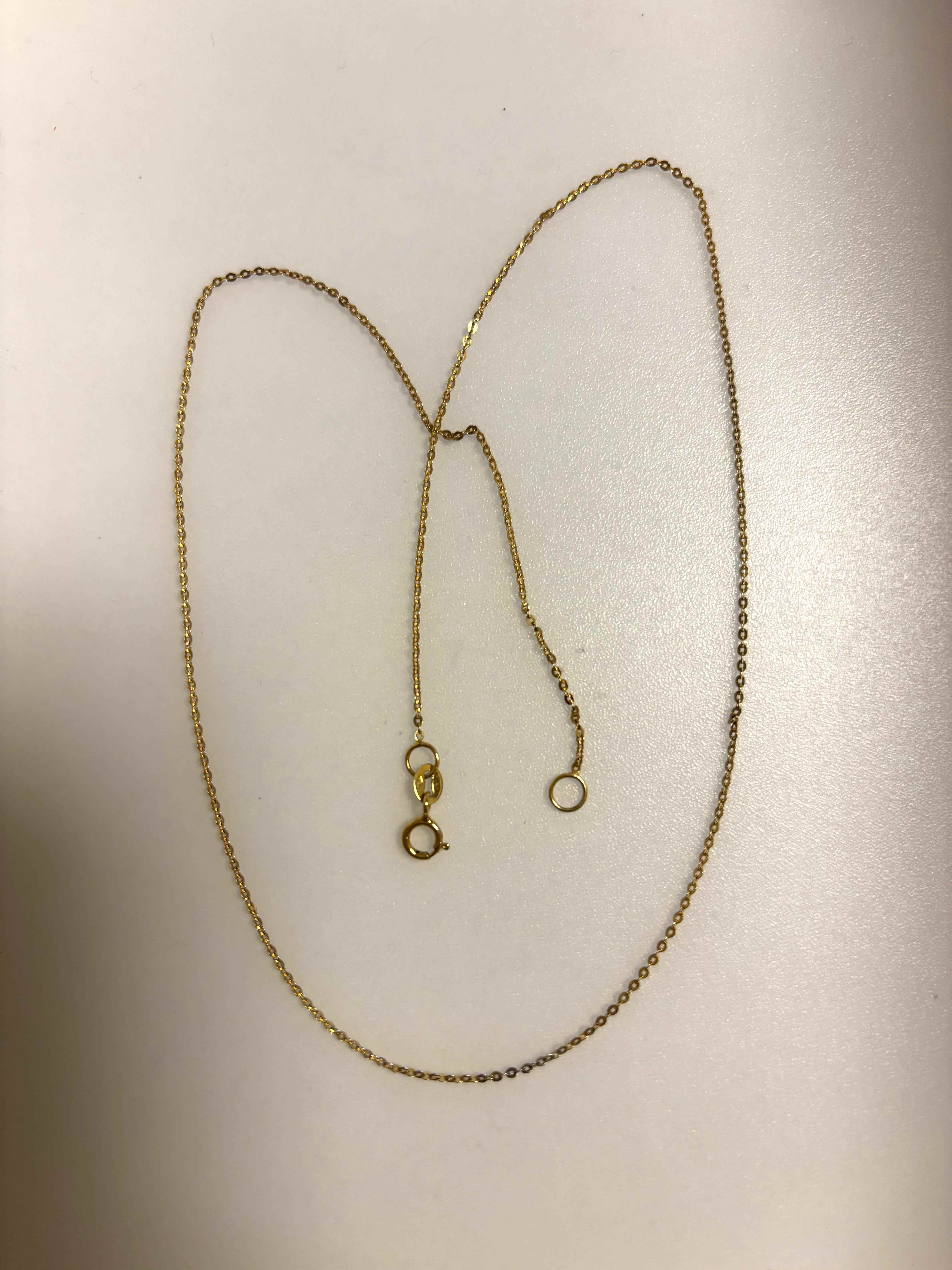 Gouden anker schakel 42cm 0.98gr