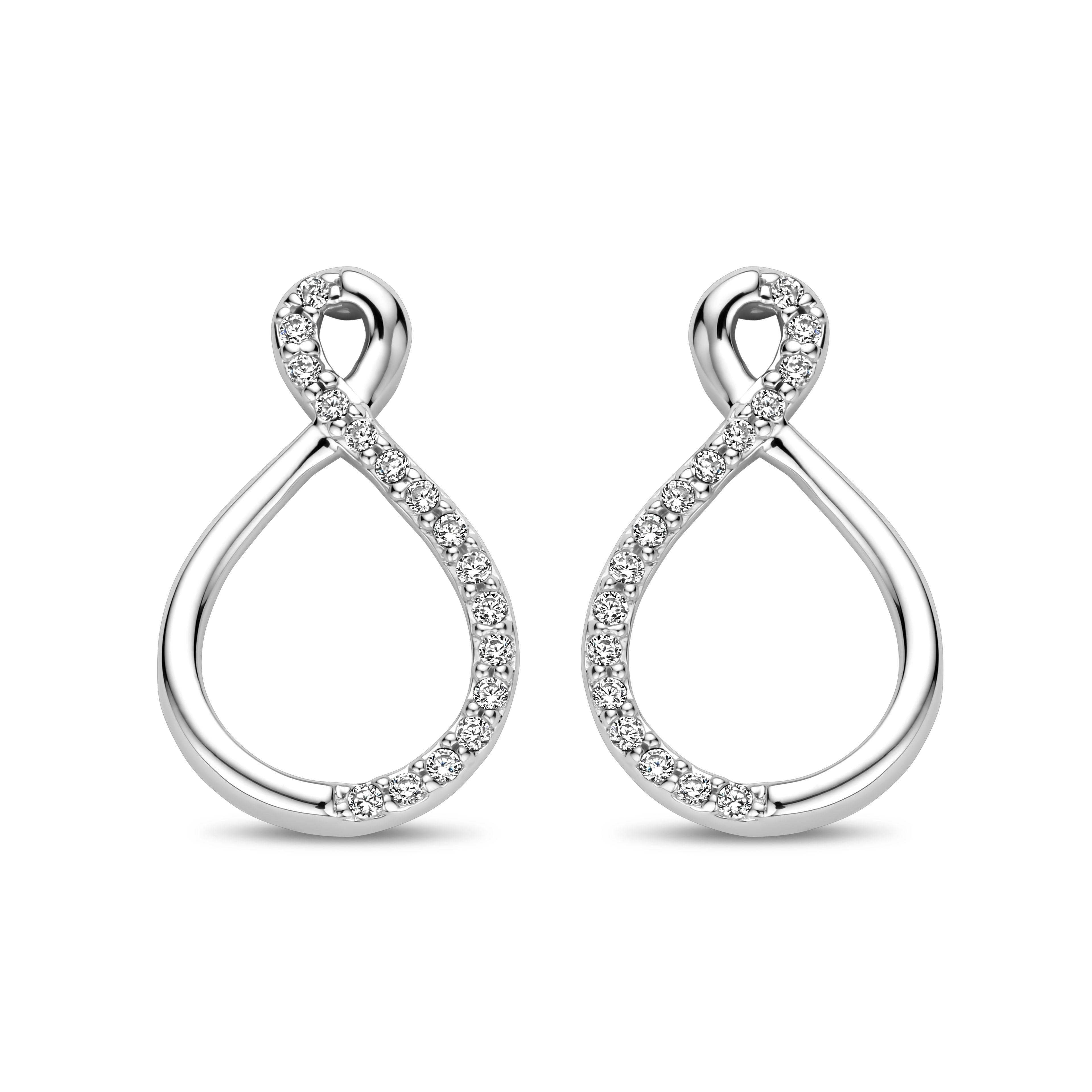 De Rosa di Luca zilveren oorstekers, modelnummer 625035, zijn elegante stud oorbellen gemaakt van 925 sterling zilver en versierd met zirkonia. Ze zijn nikkelvrij, glanzend en hebben een pousette sluiting. Met hun zilveren kleur zijn ze perfect voor dagelijks gebruik of speciale gelegenheden en passen goed bij elke stijlvolle outfit. Gewicht: 1,8 gram. Staat: Nieuw.