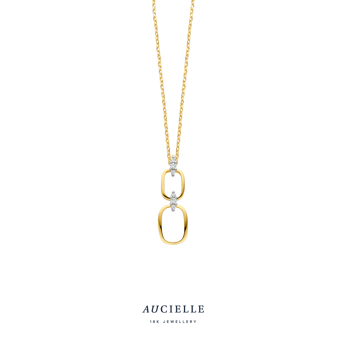 Aucielle hanger goud 18k met zirkonia