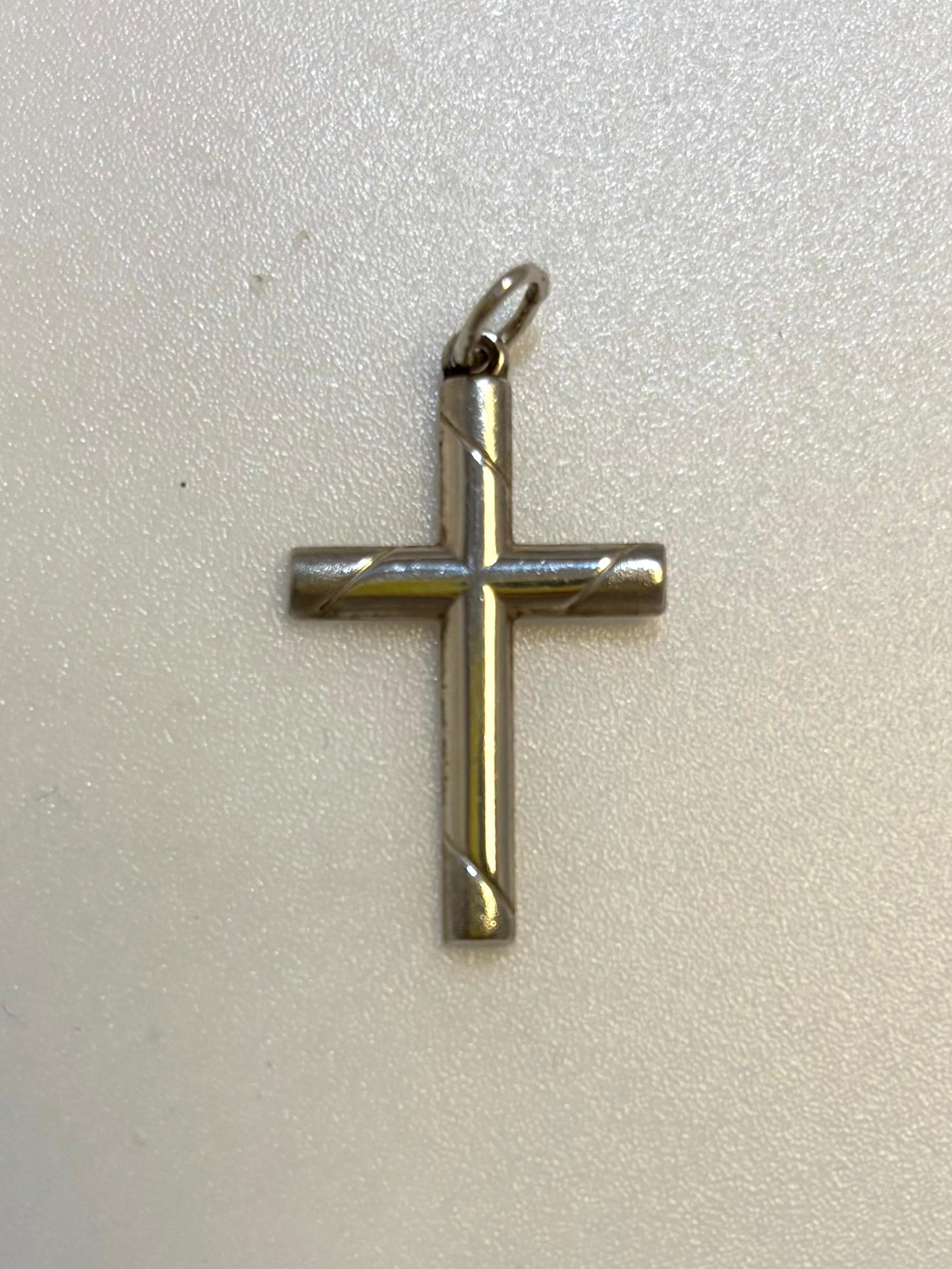 Zilveren hanger mat/glans 