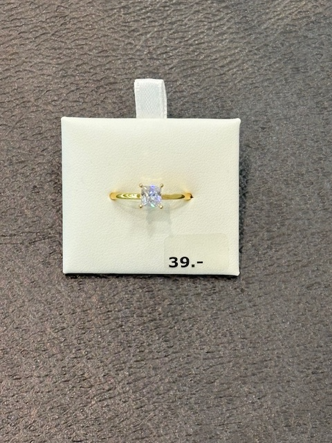 Double ring met zirkoniasteen