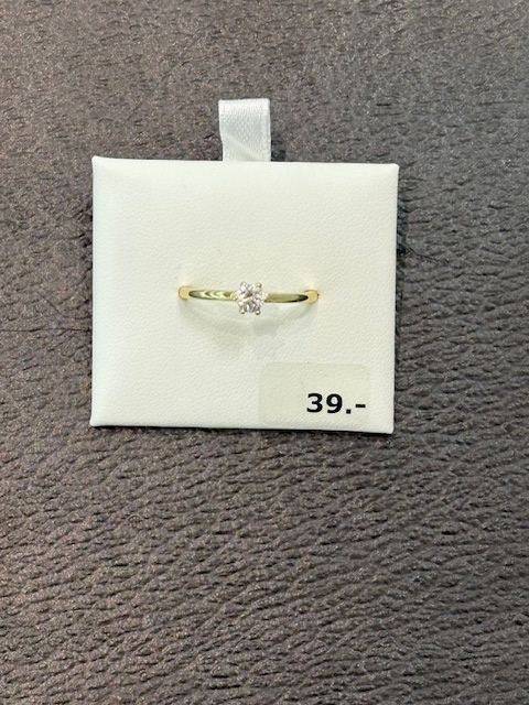 Double ring met zirkoniasteen