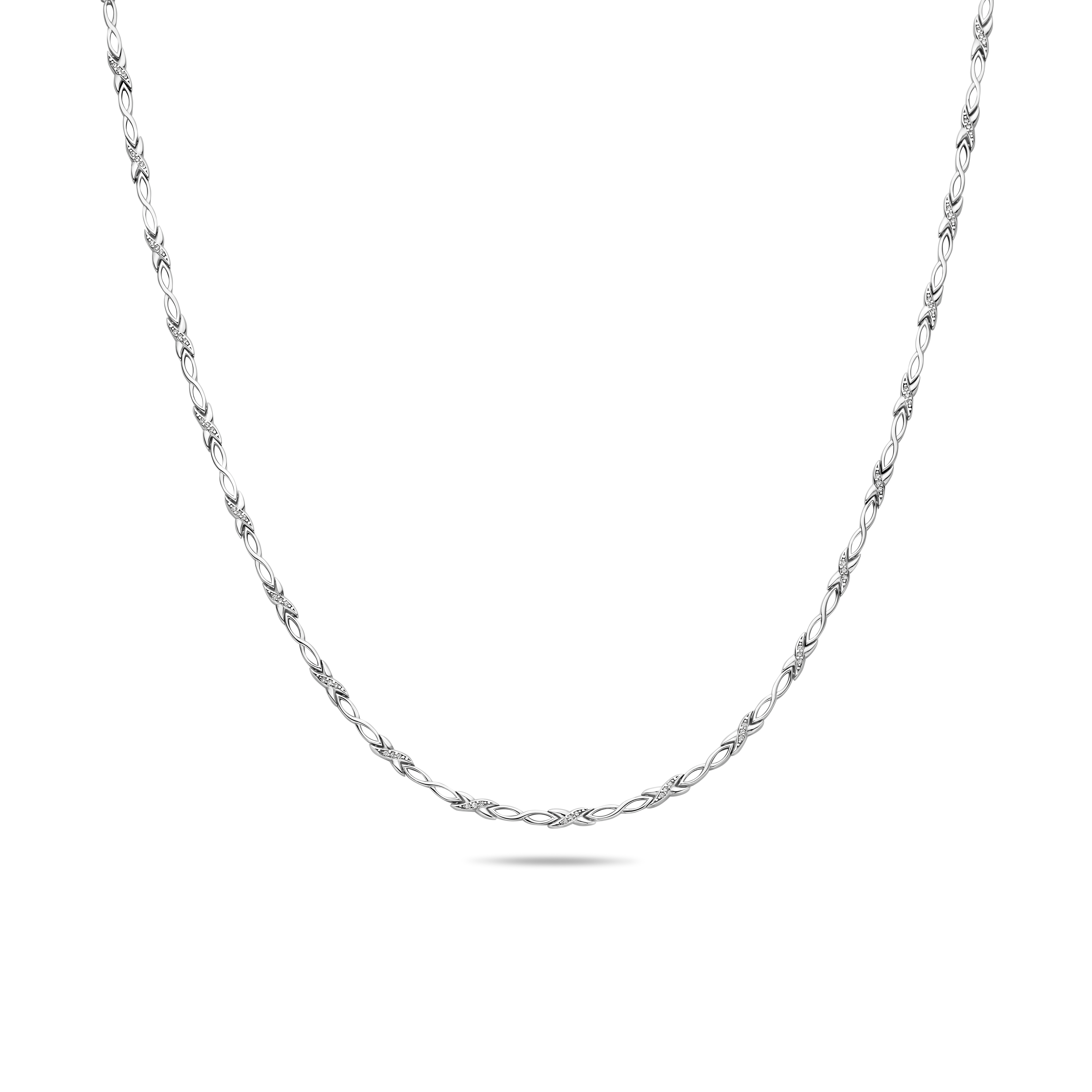 Deze prachtige Rosa di Luca zilveren collier, modelnummer 62688745, is een elegante toevoeging aan je collectie. Gemaakt van 925 sterling zilver en versierd met schitterende zirkonia, straalt deze ketting verfijning uit. Met een lengte van 450 mm past hij perfect bij elke outfit. Draag hem solo voor een subtiele look of combineer met andere sieraden voor extra flair.