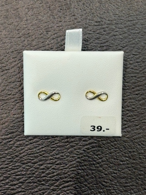 Zilveren oorbellen met infinity  teken
