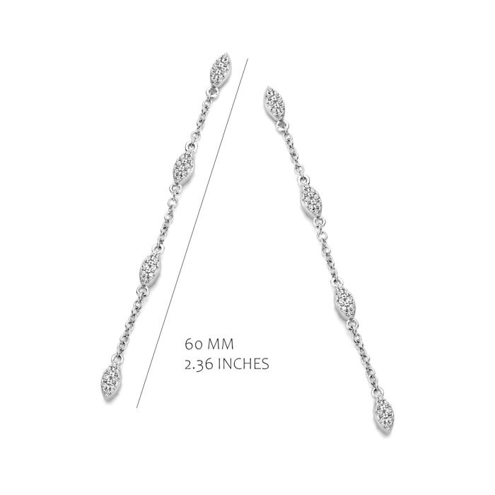 Zilveren oorbellen met zirkonia's van het merk Silver Rose
Bijhorende armband en collier ook verkrijgbaar