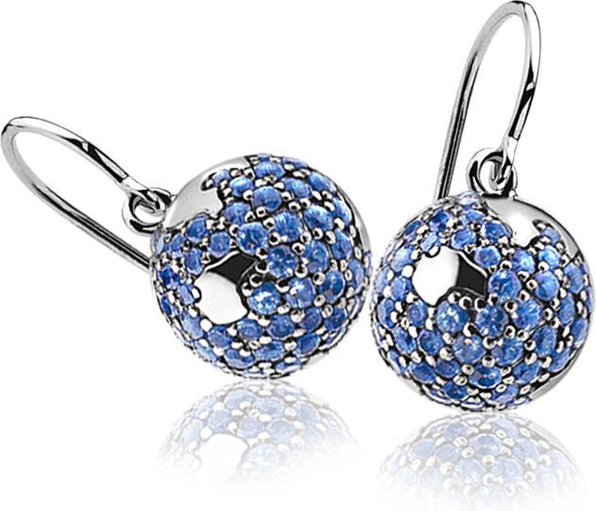 Zinzi Zilveren Oorhangers Save the World ZIO619