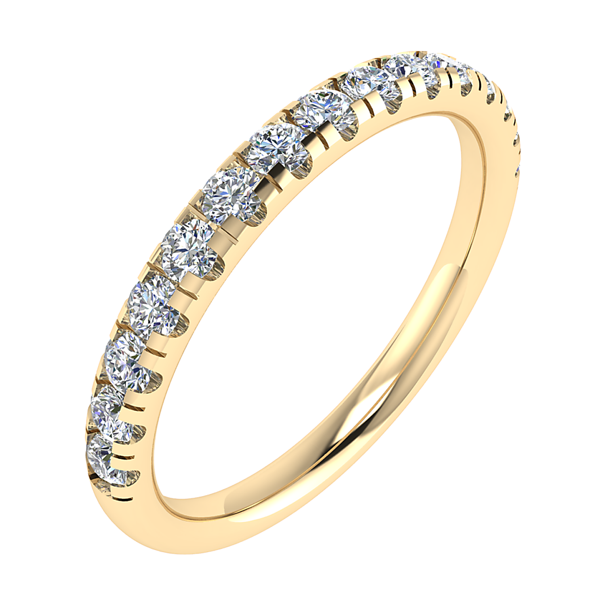 De 18 karaat geel gouden eternity ring, modelnummer AA88252, biedt een elegante uitstraling met 15 briljant geslepen diamanten (0,32 karaat totaalgewicht) van kleur H en zuiverheid SI1. Perfect te dragen als verlovings-, trouw- of jubileumring vanwege zijn verfijnde glans en vakmanschap. Combineer met andere gouden sieraden voor een klassieke look met een moderne twist.