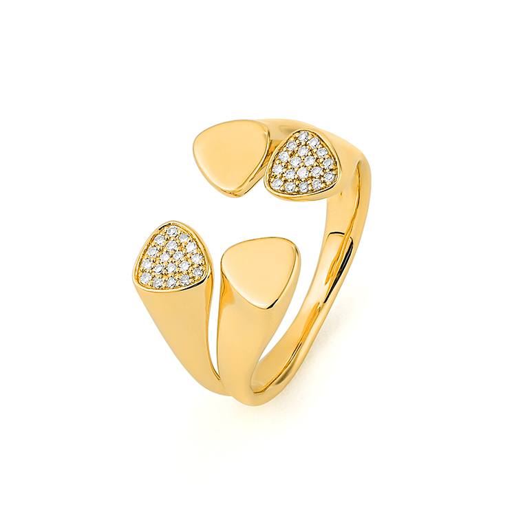 GEELGOUDEN RING DIAMANT 8/8