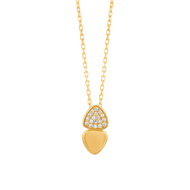 GEELGOUDEN COLLIER DIAMANT 8/8