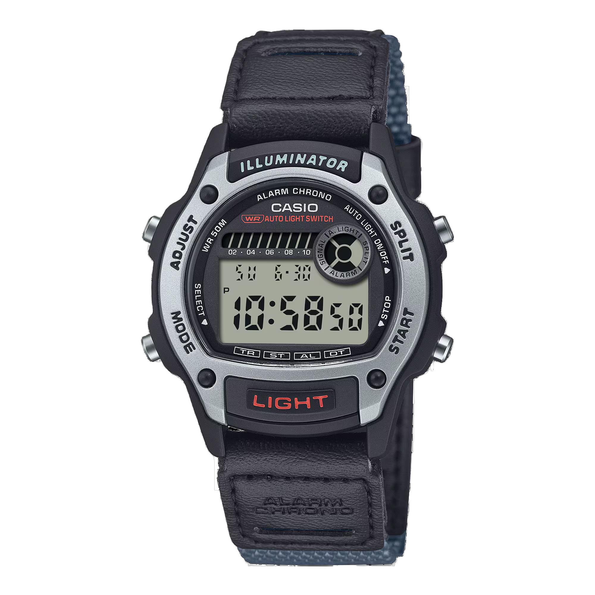 Entdecken Sie die digitalen Funktionen der W-220HF-8AVEF Armbanduhr. Diese leichte, wasserdichte (50m) Uhr hat ein rechteckiges, schwarzes Geh&auml;use aus Kunststoff/Silikon und Mineralglas. Das schwarze digitale Display zeigt Zeit und Datum, angetrieben von einem Quarzwerk. Perfekt f&uuml;r den Alltag &ndash; einfach am Handgelenk tragen und genie&szlig;en!
