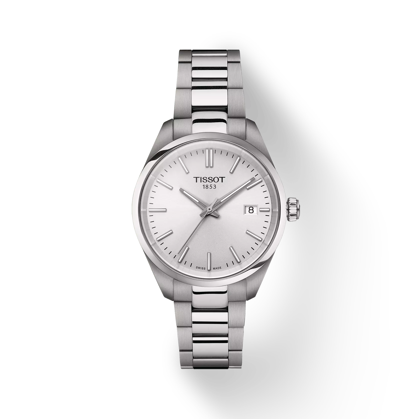 Technische bijzonderheden
SKU
T1502101103100
Collectie
Classic Contemporary
Gewicht (g)
90,00
Garantie
2 jaar garantie
Country of Manufacture
Zwitserland
Lengte
34,00
Breedte
34,00
Dikte
8,25
Pootjes
16.00
Waterdichtheid
Waterbestendig tot een druk van 10 bar (100 m / 330 ft)
Vorm van de kast
ROND
Materiaal kast
316L roestvrijstalen kast
Glas
Krasbestendig saffierglas
Energie
Quartz EOL
Uurwerk
Zwitsers kwartsuurwerk
Batterij
battery type Renata 371
Functies
EOL (battery end-of-life indicator)
Wijzerplaat
HMSD
Kaliber
10 1/2'''
Diameter caliber (mm)
23.3
Kleur wijzerplaat
zilver
Indexen
indexes
Luminescent material on the hands
Super-LumiNova &reg;
Referentie Band/Ketting
T605049323
Kleur band
grijs
Gesp
vlindersluiting met drukknoppen, verwisselbare quick release armband
Buckle options
Verwisselbare quick release armband
Referentie Schakels
T613049340