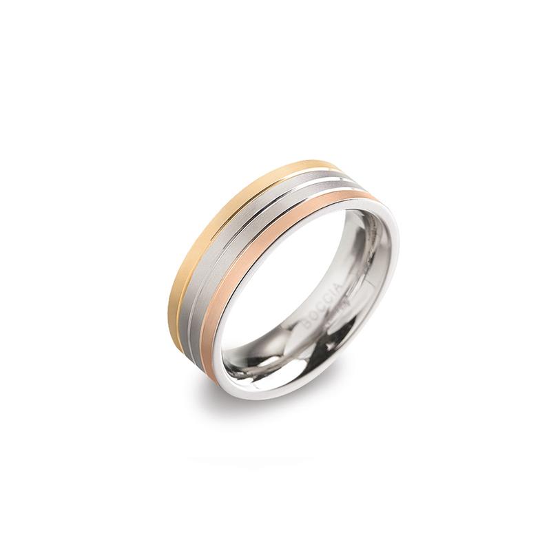 Dit is een ring van het merk Boccia Titanium