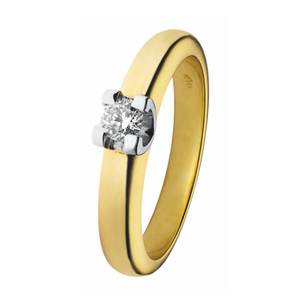 De Eclat solitaire ring, modelnummer ELITE15VVS, is een elegante ring met een 0,15 karaat diamant van hoge kwaliteit (H/VVS) en maat 17,5. Draag deze prachtige ring solo voor een verfijnde look, of combineer met andere sieraden voor een gedurfde, persoonlijke stijl.