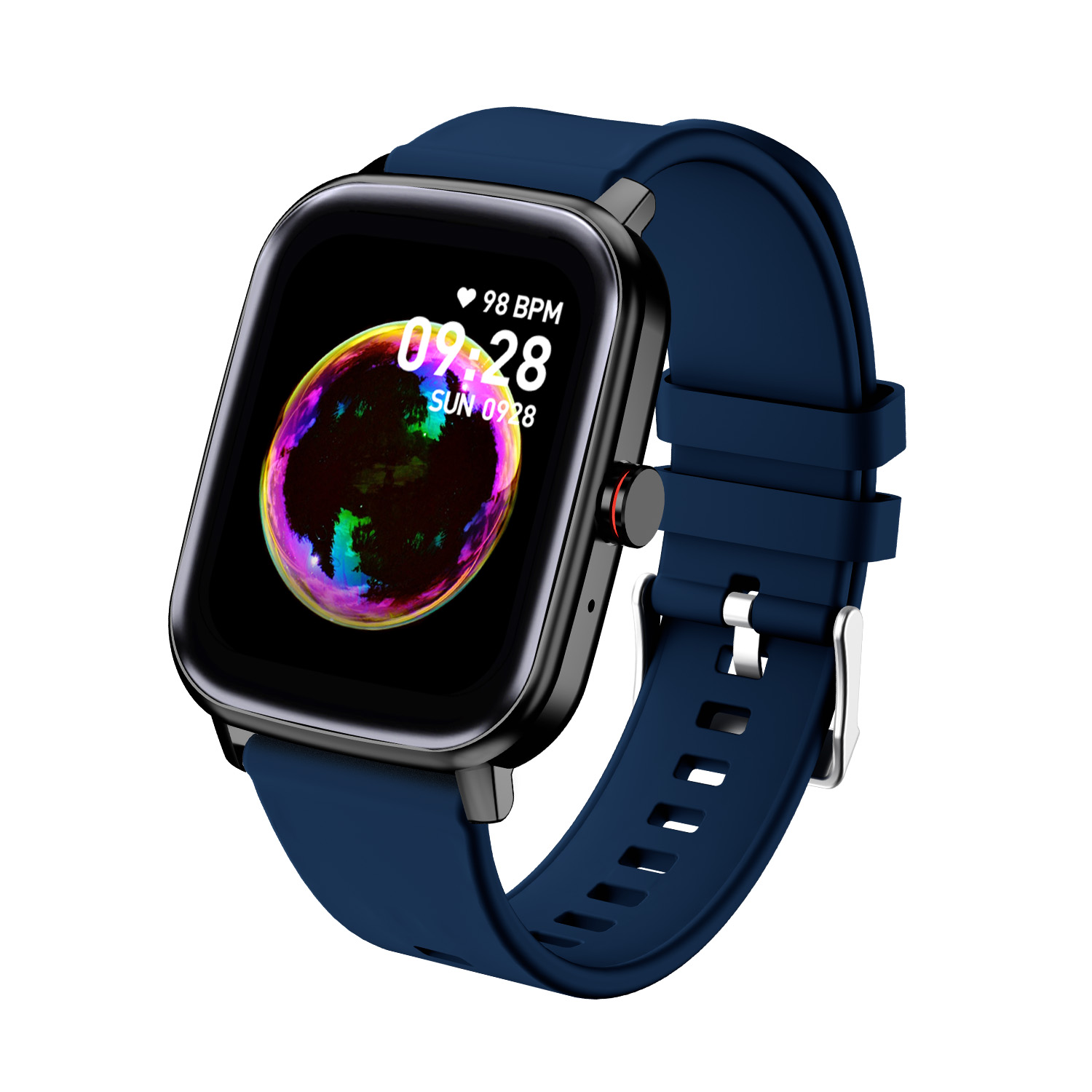SMARTY2.0 SW098D 
Dit Smarty Smartwatch horloge is een stap in de toekomst. Door zijn Amoled scherm is het beeld vele malen scherper en intenser. De zwarte kast is gemaakt van aluminium met een gehard glas. Aan de kast zit een blauwe siliconen band met een gespsluiting. Het rechthoekige horloge heeft een afmeting van 45x39x10mm en is spatwaterdicht. Deze smartwatch is sportief, stijlvol, maar zeker gebruiksvriendelijk. Om door apps, berichten en tekst te bladeren hoeft je alleen maar op het glas te tikken of de knop te gebruiken. Tevens heeft het een Find my watch functie.

Merk:
SMARTY2.0 Smartwatches verbinden je met de wereld. 
SMARTY2.0 biedt een brede keuze aan vormen en functionaliteiten. Een ronde of rechthoekige smartwatch? Eentje voor de smalle pols? Een ladies watch of een kids watch?  SMARTY2.0 heeft het allemaal.
De keuze qua functionaliteiten is onuitputtelijk: bluetooth bellen, stappenteller, hartslag- en bloeddrukmeter,  meerdere verschillende sporttrackers, menstruatie en ovulatie herinneringen, ingebouwde GPS, vind mijn smartphone en heel veel meer. Maak je eigen keuze.
Iedere SMARTY werkt zowel met iOS als met Android en is moeiteloos via een QR-code te koppelen met iedere mobiele telefoon. Misschien wel d&eacute; makkelijkste smartwatch voor iedereen.
SMARTY2.0 staat voor hoge kwaliteit in een betaalbaar prijssegment: &euro; 79 - &euro; 199.

Highlights:
- Geschikt voor Android en iOS  
- De Smartwatch heeft Bluetooth call 
- Hoge batterij efficientie
- 24 uur hartritme meting
- Bevat smart music en mini games
- Door de verschillende meters en tellers is het mogelijk om onder andere de hartslag, stappen, snelheid, slaap, luchtdruk, stress, hoogte- en diepte te meten
- D.m.v. de ingebouwde GPS, is het mogelijk om offline te navigeren en achteraf je route terug te kijken (zonder dat de telefoon in de buurt is)
- Stof,- Waterdichtheid: IP68