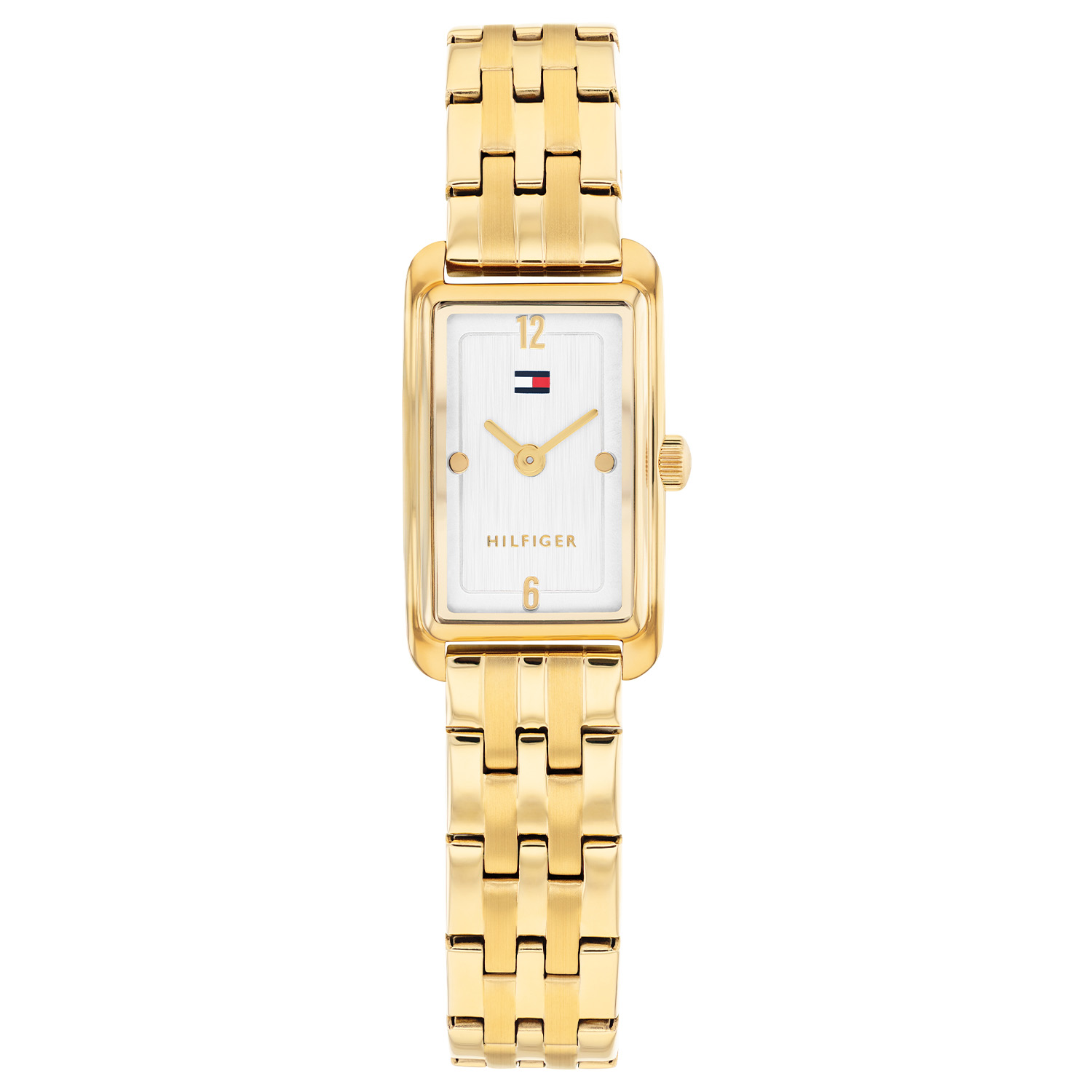 Tommy Hilfiger goldplated stalen horloge  Madison 16x22mm
Dit specifieke horloge van Tommy Hilfiger uit de Madison serie is een casual dameshorloge die niet in je collectie mag ontbreken. Het stalen goudkleurige dameshorloge heeft een rechte kast met een gladde rand en een witte geborstelde sunray wijzerplaat met het Tommy logo. Aan de kast zit een stalen goudkleurige schakelband met een vouwsluiting. Het horloge heeft een mineraalglas, een afmeting van 16x22mm en is 3ATM.  

Het merk:
Sinds de lancering van het merk in 1985 is Tommy Hilfiger wereldwijd bekend geworden als pionier van de klassieke Amerikaanse coole stijl. Geïnspireerd door de iconische popcultuur en het Amerikaanse erfgoed. De dames en herencollectie van dit seizoen bestaan uit minimalistische silhouetten en rustieke lederen details. De herenhorlogecollectie biedt iconische uurwerken met roestvrijstalen, lederen en siliconen banden.

Specificaties:
- Mineraalglas
- Rechte kast 16x22mm
- Stalen goudkleurige kast
- Witte wijzerplaat
- Stalen goudkleurige schakelband
- 3ATM