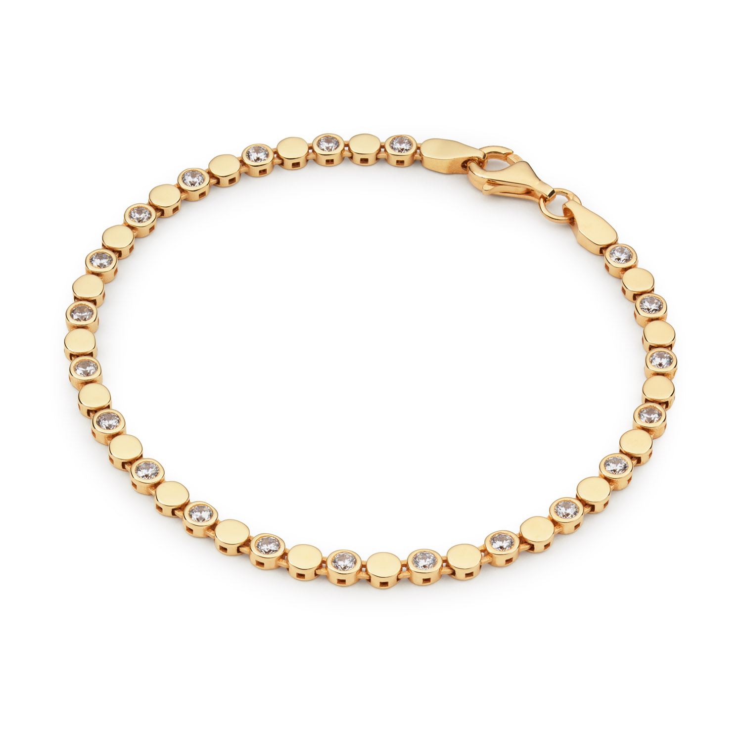 Zilver Vergulde Fantasie Armband met Zirkonia