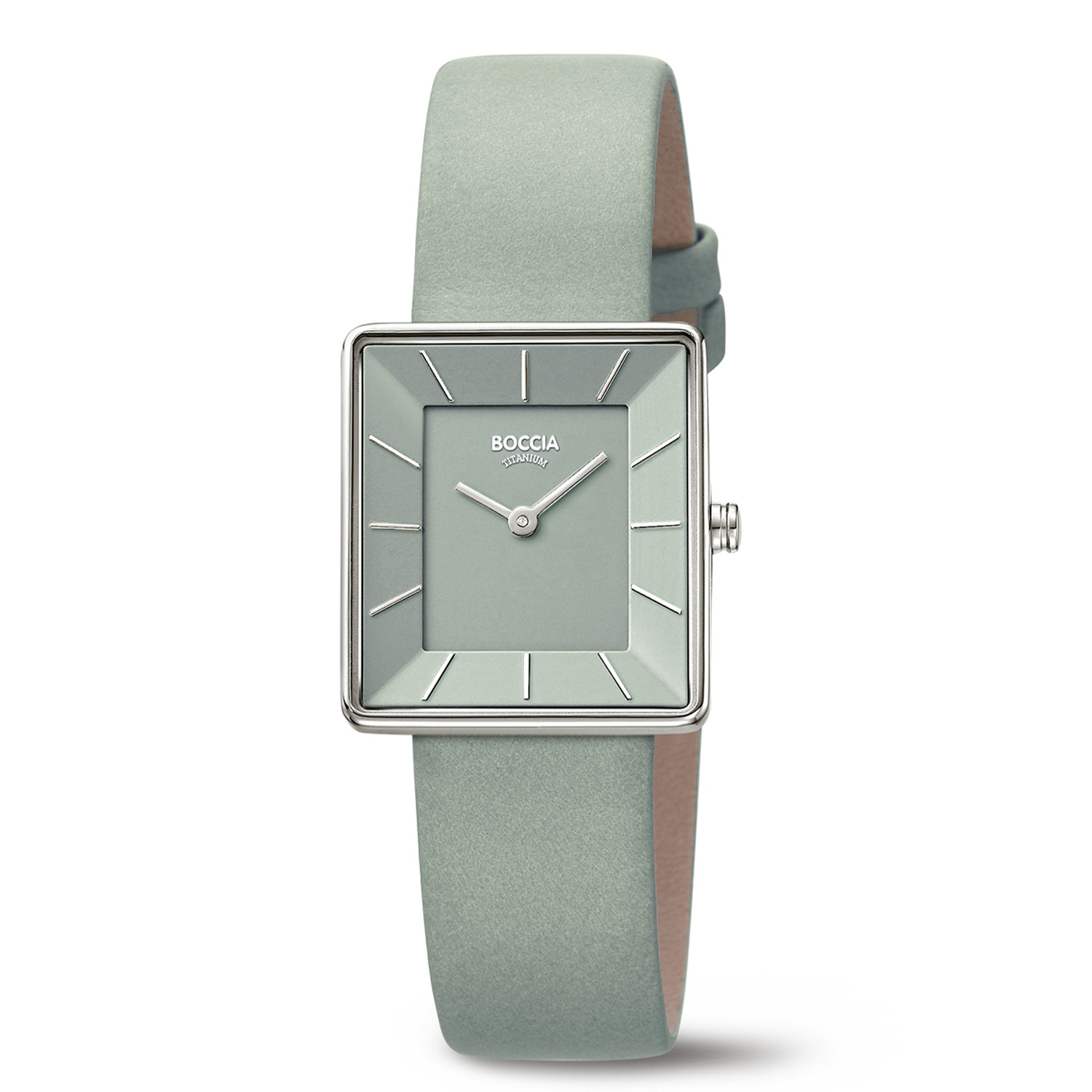 Boccia Titanium 3351-07 Dames 25mm
Dit dameshorloge van Boccia heeft een unieke uitstraling en een chique uiterlijk. De 3351-07 heeft een vierkante titanium horlogekast met een diameter van 25mm met een groene wijzerplaat met fijne uursaanduiding en wijzers. Aan de titanium kast zit een groene lerenband met een gespsluiting. Het horloge heeft een mineraalglas en is 3ATM. Of je nu sportief of chique gekleed gaat, dit horloge past bij elke outfit en iedere gelegenheid! 

HET MERK Boccia Titanium is het titanium merk van Nederland, dat zijn oorsprong in Duitsland vindt en is opgericht in het jaar 1992. Ontwikkeld door internationale ontwerpers. Alle titanium componenten van de BOCCIA TITANIUM collectie zijn gemaakt van 99,7% puur titanium; het bijzondere materiaal. Het is licht in gewicht, neemt de temperatuur van de huid aan en is zeer huidvriendelijk. Bovendien is het corrosie- en temperatuurbestendig. 

SPECIFICATIES 
- Mineraalglas
- Groene wijzerplaat 
- Vierkante titanium horlogekast, &Oslash; 25mm  
- Groene lerenband 
- 3ATM