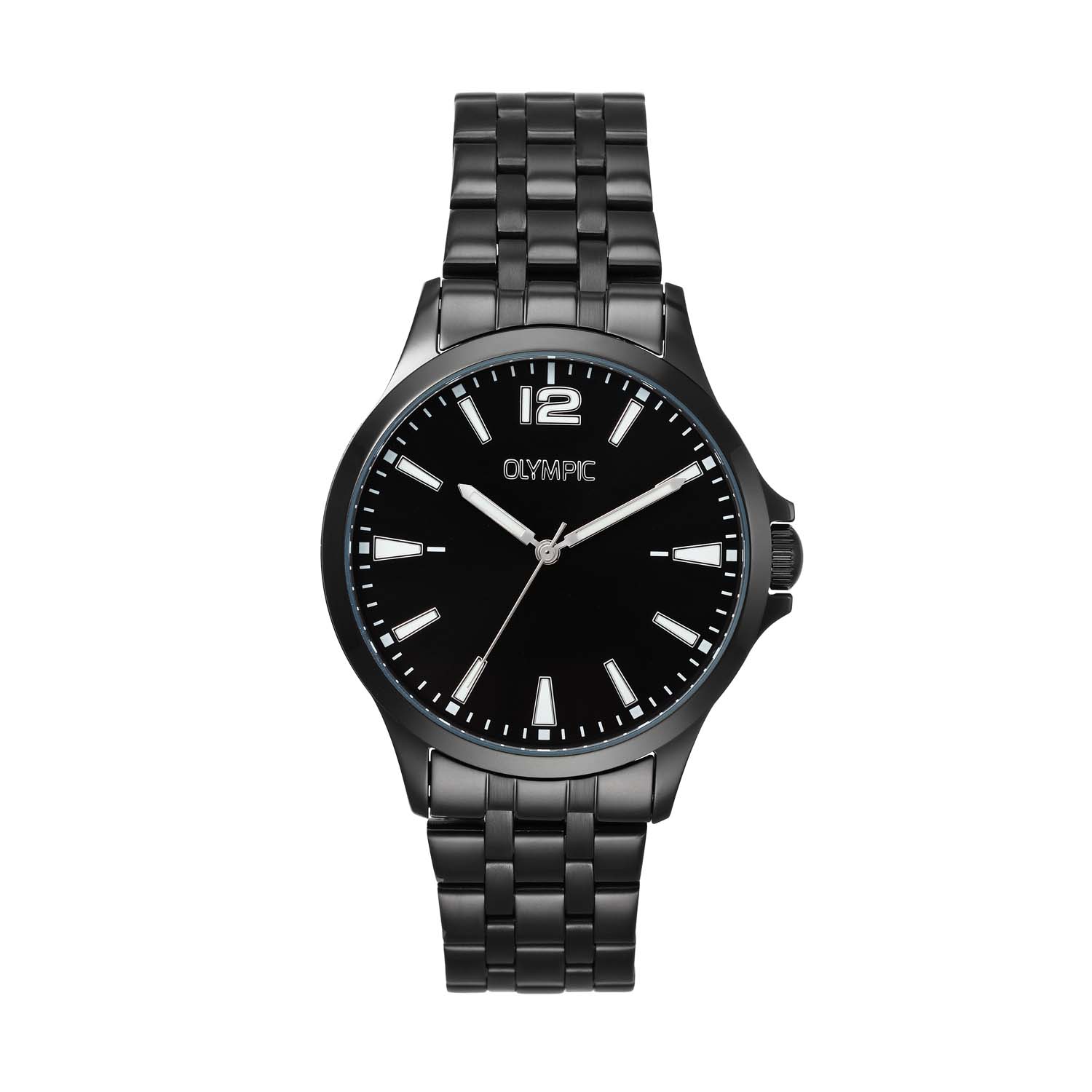 Olympic OL72HZZ004 Dani Horloge Staal 40mm 
Dit unieke Olympic horloge met artikelnummer: OL72HZZ004 is een herenhorloge met een classic sportieve uitstraling. Het horloge heeft een ronde zwarte stalen kast met een zwarte wijzerplaat met de 12, streepjes en lumibrite accenten.. Aan de kast zit een zwarte stalen schakelband met vouwsluiting. Het horloge heeft een mineraalglas, een doorsnee van 40mm en is 5ATM.

Het merk:
Het Nederlandse horlogemerk Olympic levert stoere chronografen, slimline series, digitale uurwerken en elegante dameshorloges. De prijs-kwaliteitverhouding staat bij Olympic hoog in het vaandel met prijzen die uiteenlopen van € 34,95 tot en met € 159,00.

100% Nederlands ontwerp, waterdicht en standaard 3 jaar fabrieksgarantie.

Specificaties:
- Ronde kast Ø 40mm
- Stalen horlogekast
- Zwarte wijzerplaat
- Stalen schakelband
- 5ATM 
- Standaard 3 jaar fabrieksgarantie
- Mineraalglas