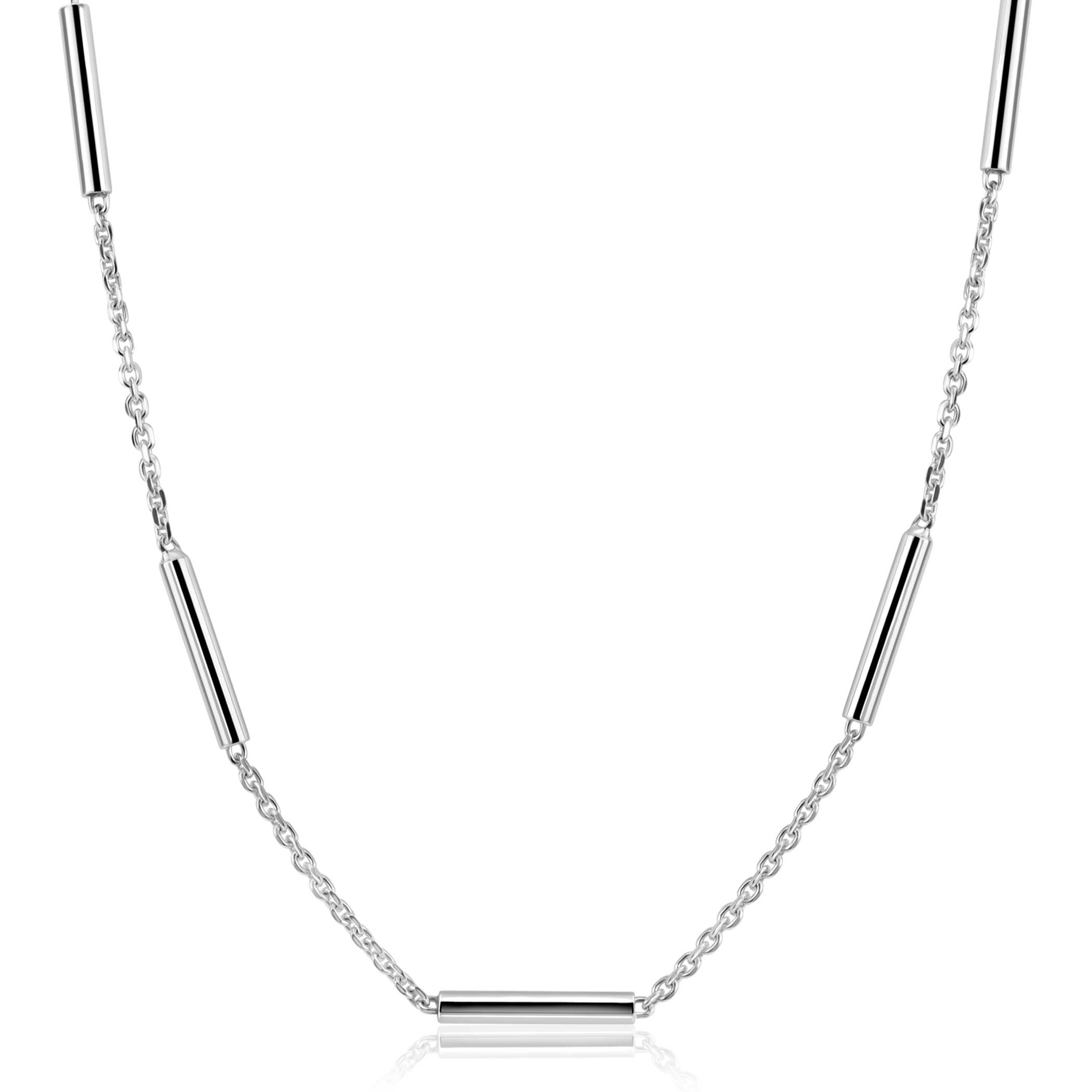 zilveren ketting zinzi anker met 5 staafjes