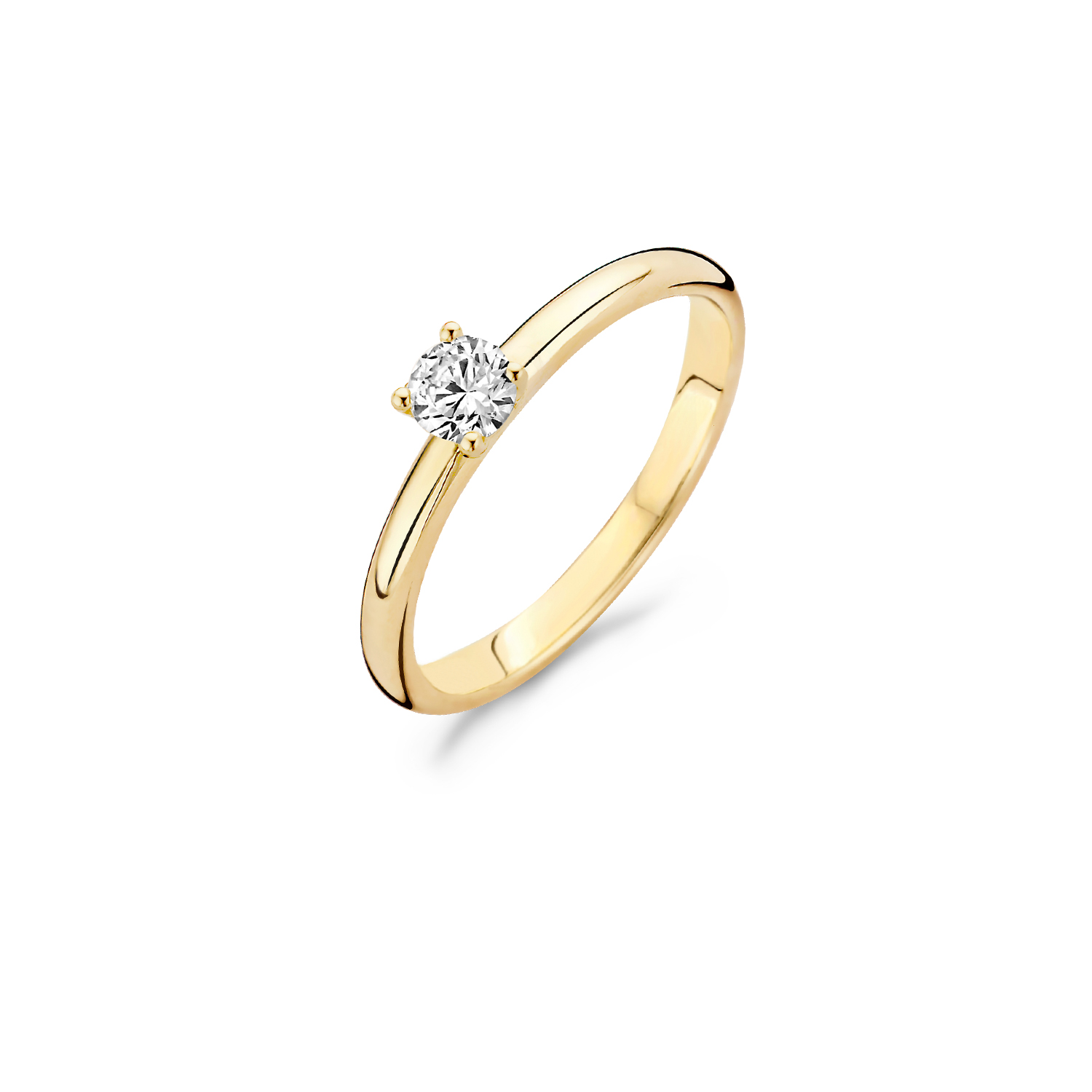 Blush solitair goud 14t zirconia