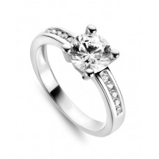Ring wit goud 18 kt met zirconia