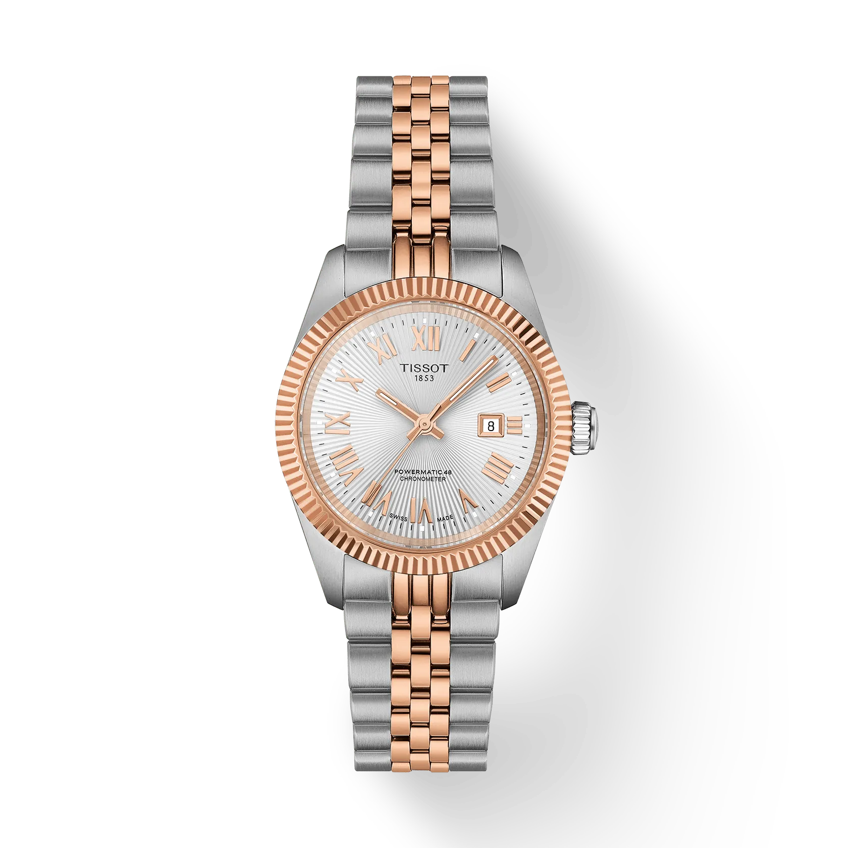 Dames horloge Tissot Ballade met een verwisselbare band met snelsluiting.