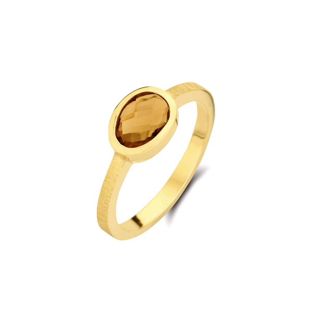 Ring geel 18 kt met citrine