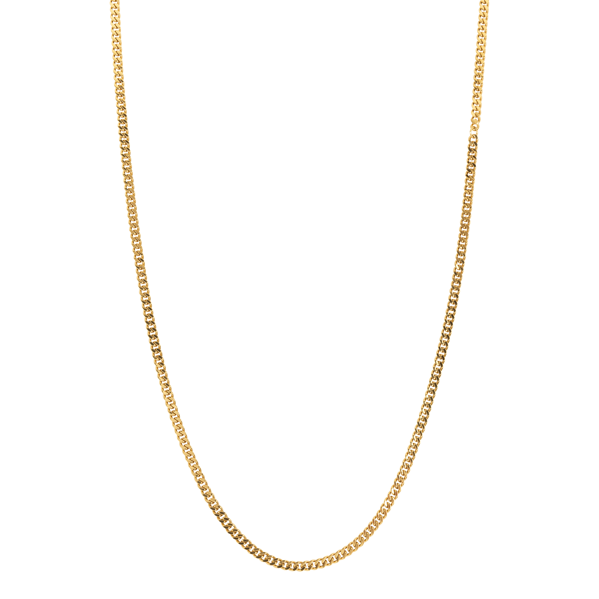 FERRO COLLECTION
Gourmette Four - Dore (w: 4mm) 
Size: 50+10cm