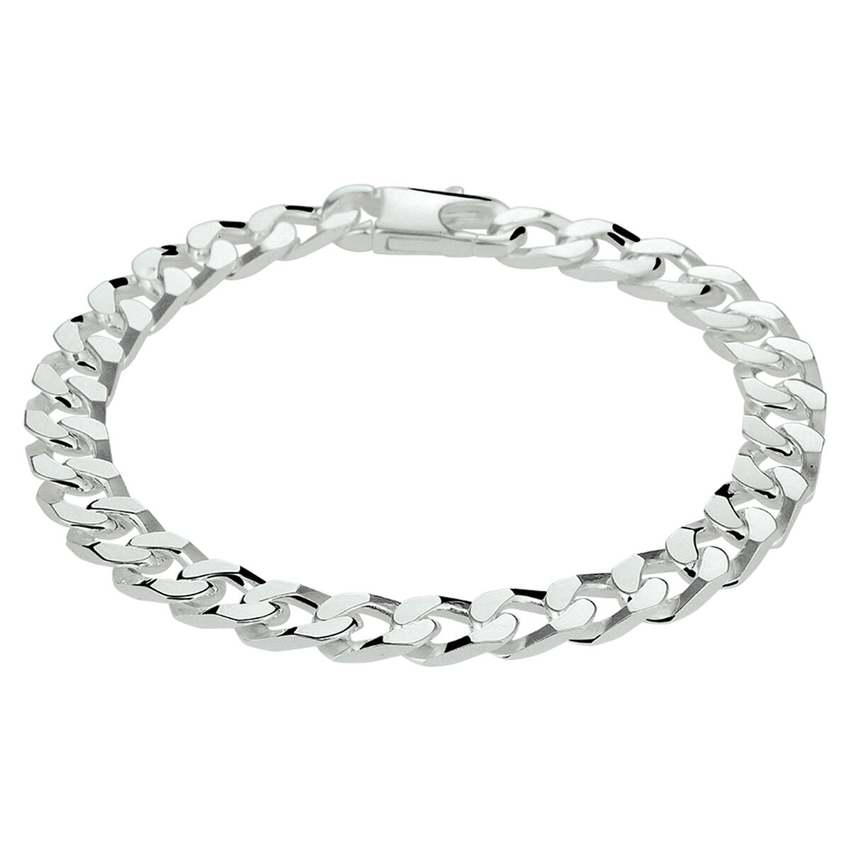 Stijlvolle zilveren armband met een gourmet schakel. De armband heeft een draaglengte van 21cm en een schakelbreedte van 6.5mm. Uitgevoerd met een stevige karabijn sluiting.