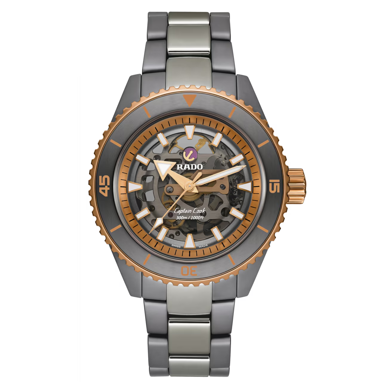 De Rado Captain Cook High-Tech Ceramic R32148162 is een luxe polshorloge met automatische Zwitserse beweging. Gemaakt van hypoallergene keramiek, met een zilverkleurige titanium band en een saffierglas. Waterbestendig tot 30 meter, met een ronde kast en een analoge wijzerplaat. Perfect te combineren met zowel formele als casual outfits. Ideaal voor dagelijks gebruik.