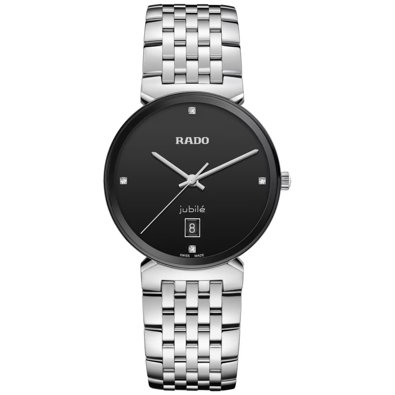 De Rado Florence Classic R48912713 is een stijlvol horloge met een zwarte wijzerplaat en een stalen band. Het horloge heeft een datumaanduiding en is waterbestendig tot 30 meter. De beste manier om het te dragen is bij formele gelegenheden of op kantoor, om je outfit een luxe uitstraling te geven. Met dit horloge om je pols straal je elegantie en klasse uit. Maak je look compleet met de Rado Florence Classic R48912713.