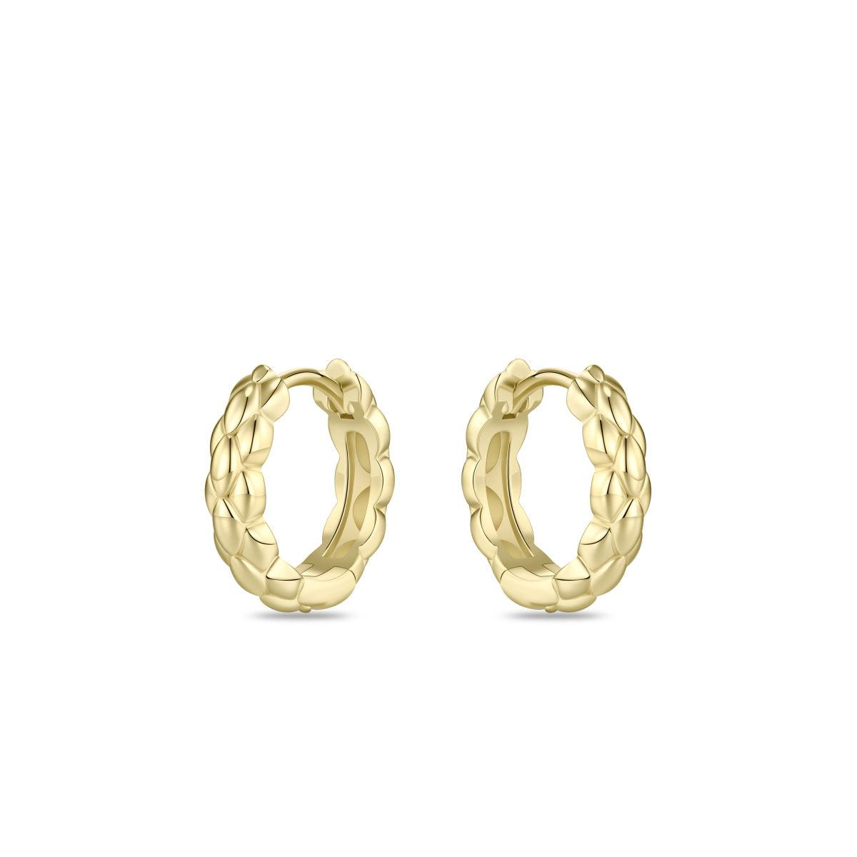 Gisser KC1055Y  Oorringen Verguld en Bewerkt