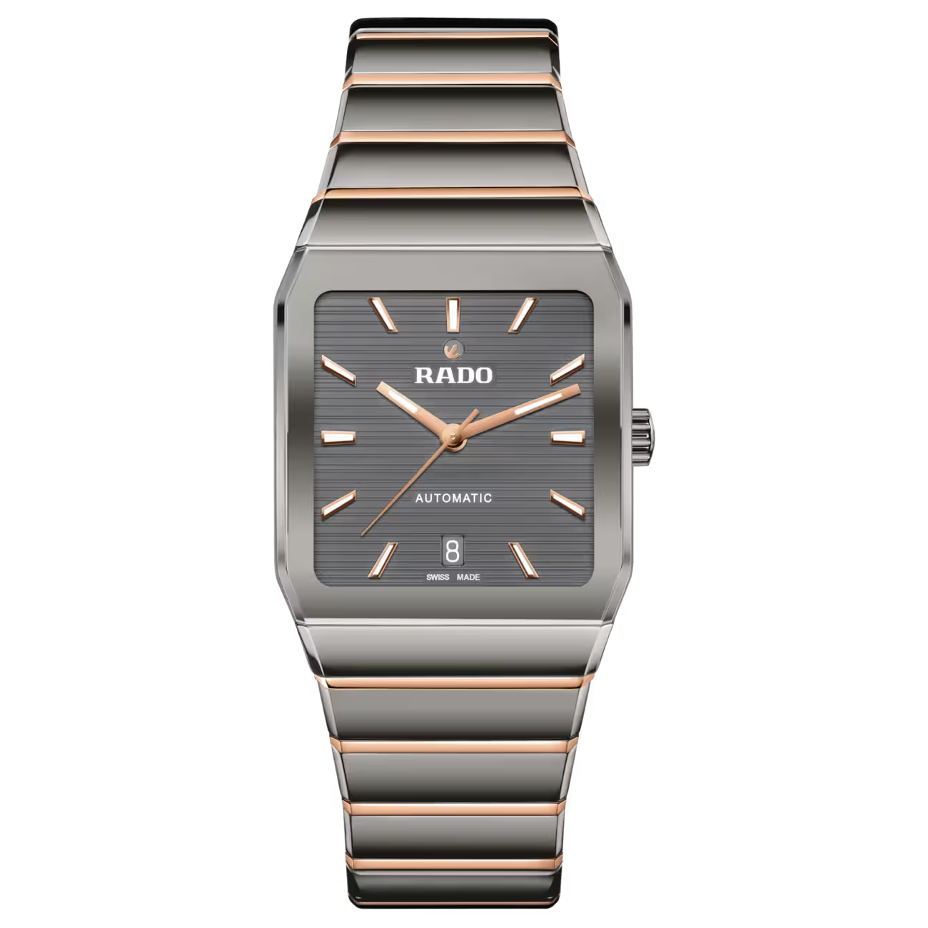 De Rado Anatom R10203102 is een elegante polshorloge met een rechthoekige roestvrijstalen kast en grijze keramische band. Het automatische Zwitserse uurwerk wordt beschermd door saffierglas. Dit horloge is waterbestendig (5 ATM) en nikkelvrij. Perfect voor zakelijke en formele gelegenheden. Draag het met een stijlvol grijs of zilver outfit voor een complete look.