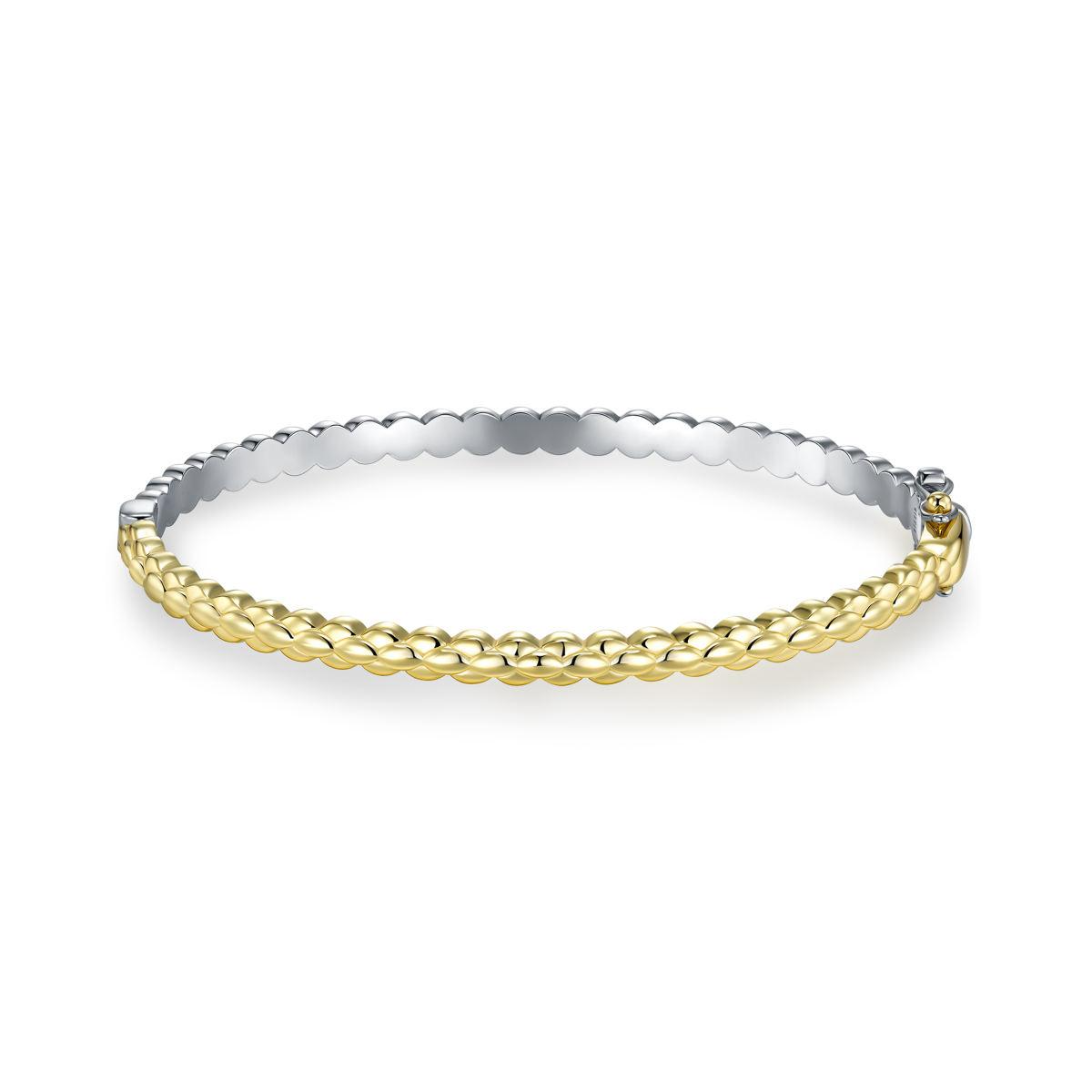 Gisser SB34Y-60 Zilver Vergulde Bangle Bewerkt