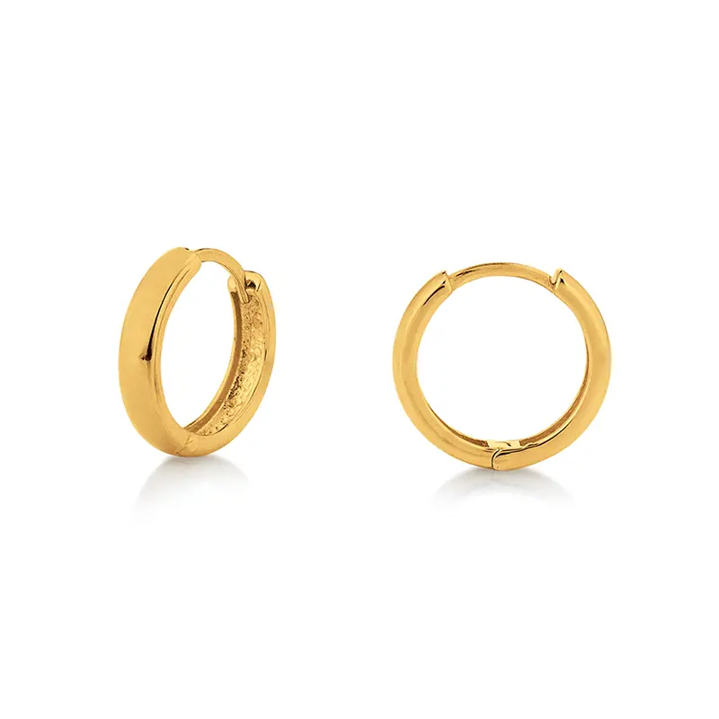 Oorringen met klapsluiting 14.2 x 3 mm 14kt goud