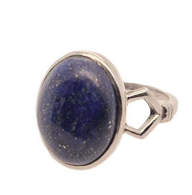 GJ024 zilveren ring met lapis