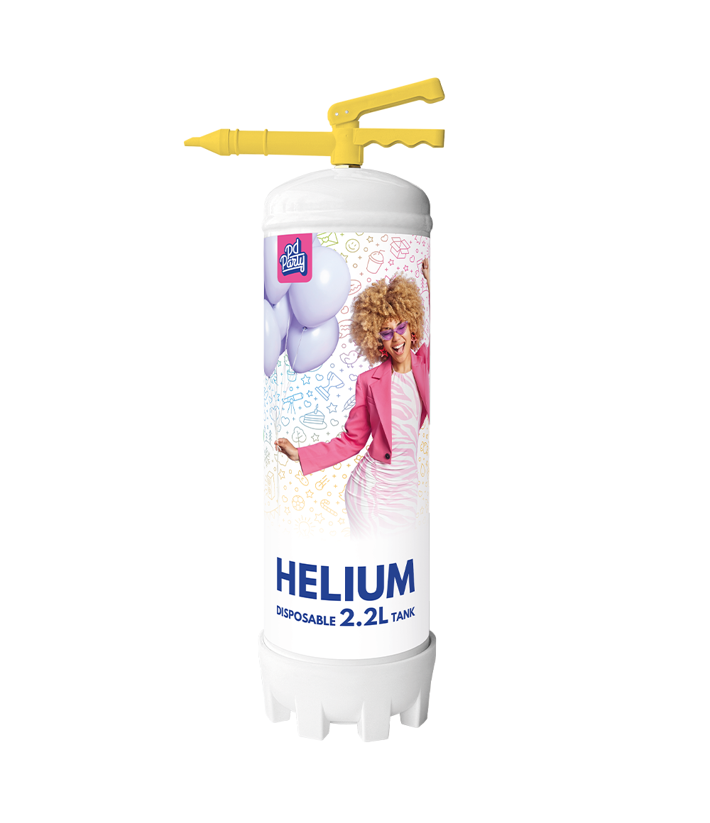 Deze helium tank - 30 balloons is onmisbaar op een feestje waar een grote hoeveelheid ballonnen op moet worden geblazen. Geen gedoe met opblazen, je koppelt de ballonnen simpel aan deze tank (2,2l) en ze zijn in no-time gevuld. Deze tank is kleiner en handzamer maar met dezelfde inhoud, waardoor het erg gemakkelijk te gebruiken is.

De indicatie van het aantal ballonnen dat gevuld kan worden is gebaseerd op standaard ballonnen van 9'' inch. 