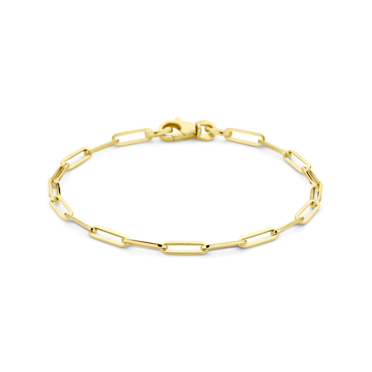 Deze gouden armband is een elegante gouden armband gemaakt van 14-karaats goud. Met een lengte van 20 cm is het perfect voor dagelijks gebruik of speciale gelegenheden. Draag deze tijdloze en verfijnde armband solo of combineer met andere sieraden voor een stijlvolle look. Geschikt voor elke moderne sieradencollectie.