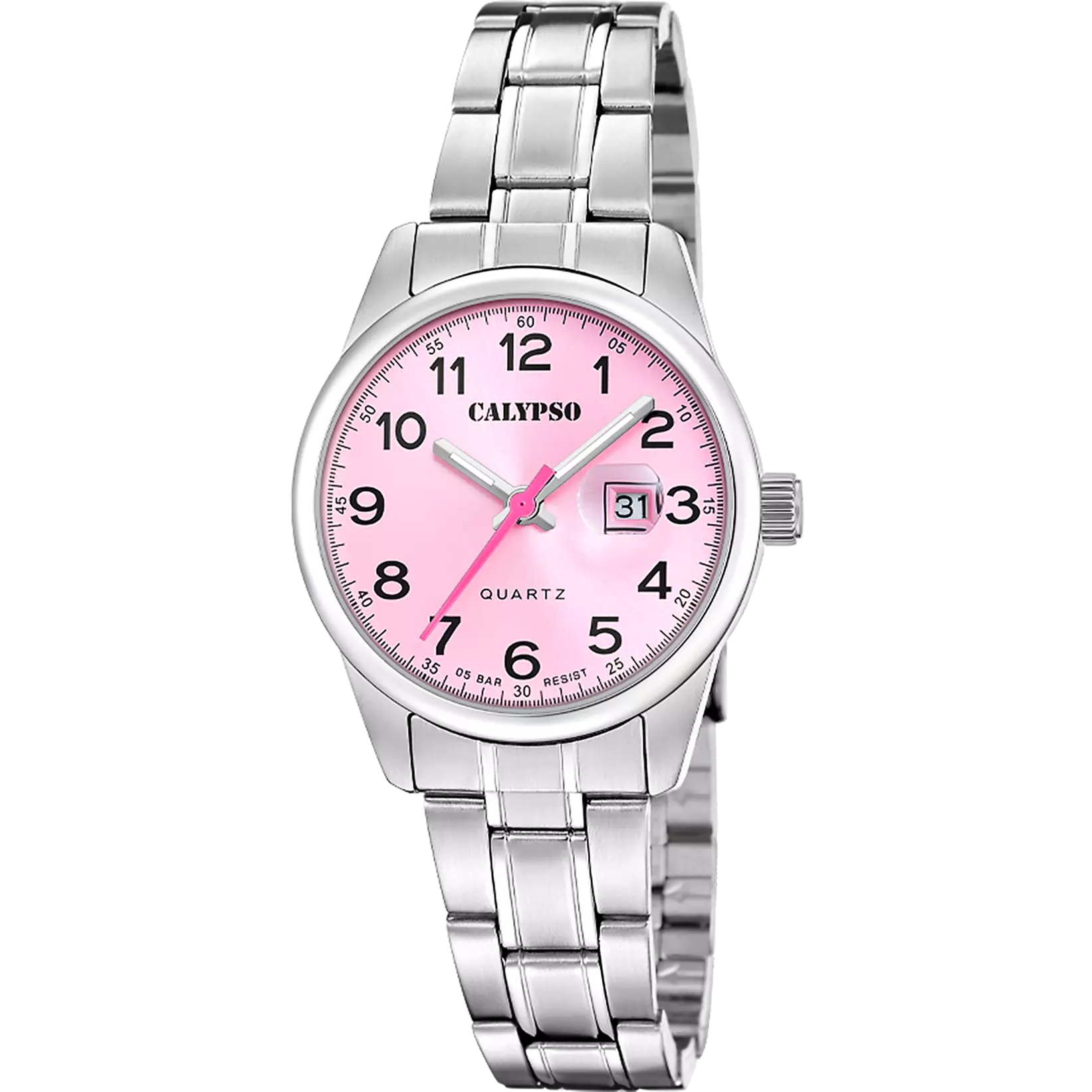 De product K5873/2 is een polshorloge, ontworpen voor dagelijks gebruik. Als een veelzijdig en stijlvol accessoire, kan dit horloge zowel casual als formele outfits aanvullen. Het beste is om het om de pols te dragen, met het gezicht naar boven gericht voor gemakkelijk aflezen. Ideaal voor elke gelegenheid waar tijd belangrijk is.