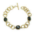 Shade collectie Jorge Revilla.

Zilver vergulden armband met labradoriet.
22,5 cm 