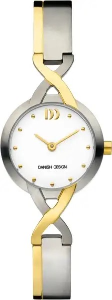 titanium dames horloge bicolor, mineraal glas, 3atm waterdicht