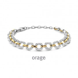 Armband zilver bicolor met zirconia