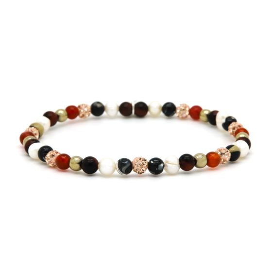 Karma armband, Spiral YUNA XXS Elastic (rosegold crystal)