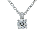 18 kt gouden ketting met diamant hanger
De hanger bevat een diamant van 0,21 ct
Lengte ketting: 40 + 2 cm