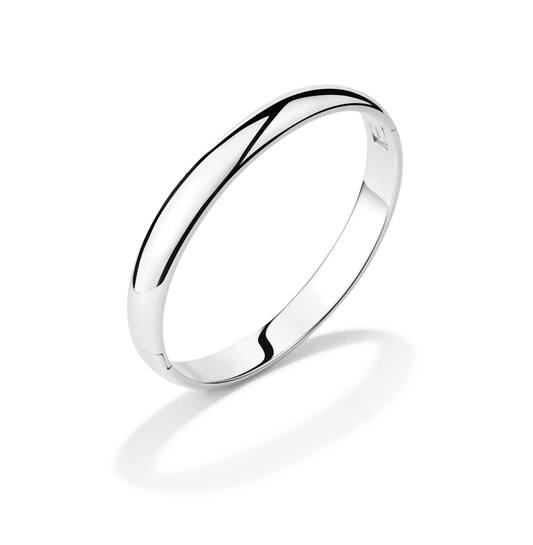 Bangle - Solid Silver Bangles - Massief - Ovaal - 10mm - &Oslash; 64mm