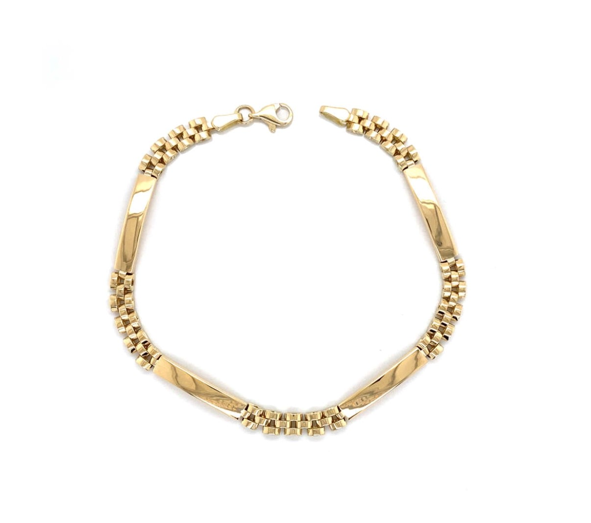 De Huismerk gouden armband, is een elegante toevoeging aan elke sieradencollectie. Deze armband valt onder de categorie JEWEL en is een BRACELET met een lengte van 200mm en een prachtige GOUDEN kleur. Ideaal om te dragen bij formele gelegenheden of als verfijnd accessoire voor een casual-chique look. Voeg een vleugje luxe toe aan dagelijkse outfits!